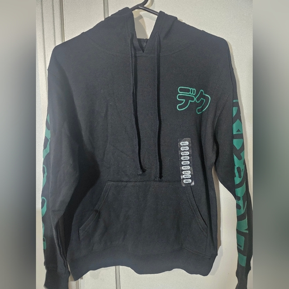 My Hero Academia Deku One For All Black Unisex Pullover Hoodie Small NEW /w Tags - Picture 3 of 5